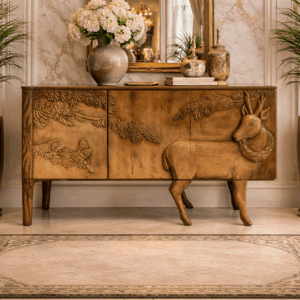 vintage deer sideboard